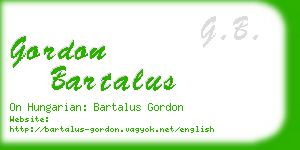 gordon bartalus business card